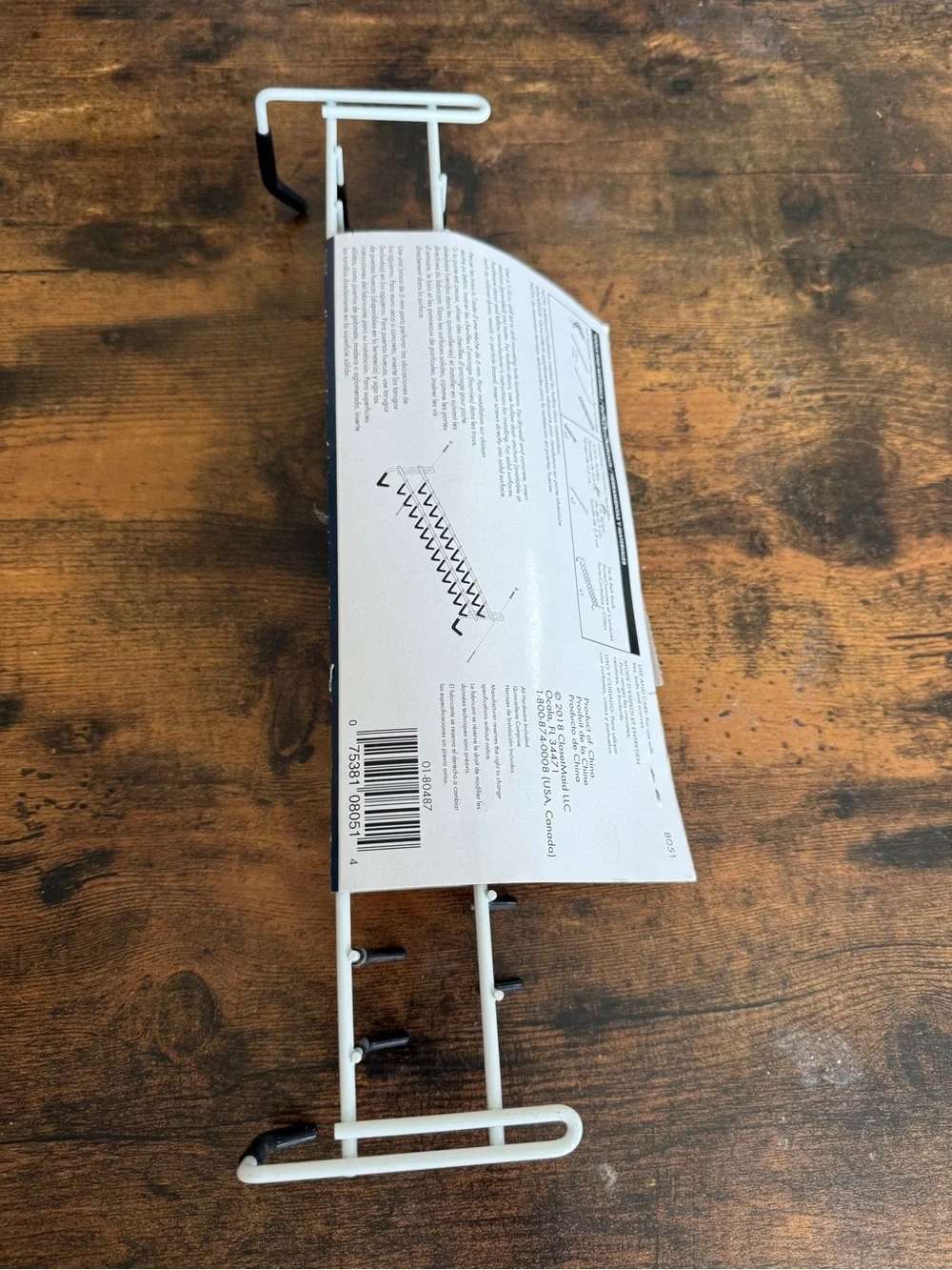 ClosetMaid Black and White Tie & Belt Rack - Wall-Mount Organizer new